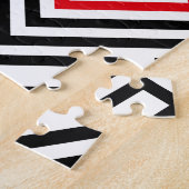 黒と白の幾何学的 ジグソーパズル (側面)