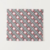 黒と白の幾何学的 タペストリー (正面(横))