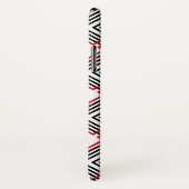 黒と白の幾何学的 Case-Mate iPhoneケース (裏面/右)