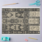 黒と白の建築バロックの切り離し 薄葉紙 (クラフト)