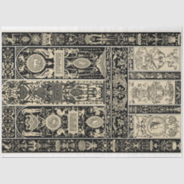 黒と白の建築バロックの切り離し 薄葉紙