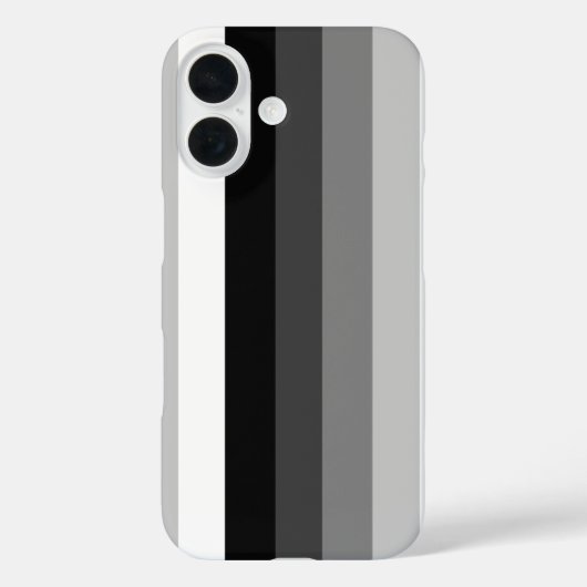 黒と白の影のストライプ Case-Mate iPhoneケース (裏面)