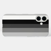 黒と白の影のストライプ Case-Mate iPhoneケース (裏面 (横))