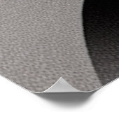 黒と白の怖いモンスターヘッド | AIアートポスター ポスター (角)