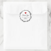 黒と白の感謝していお前クラシック丸シール ラウンドシール (バッグ)