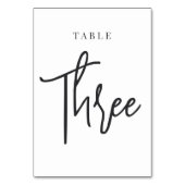 黒と白の手書き表3 テーブルナンバー (正面)