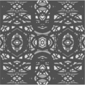 黒と白の抽象的なグアッシュアート シール (正面)