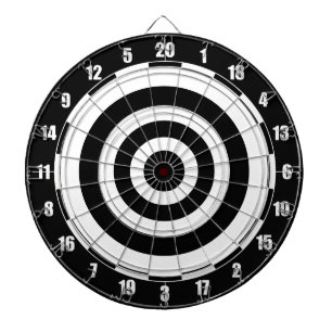 黒と白の抽象的な円 ダーツボード