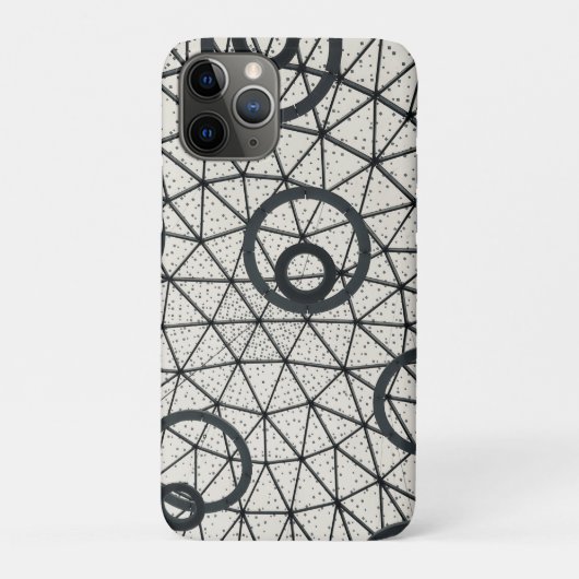 黒と白の抽象的な円 Case-Mate iPhoneケース (裏)