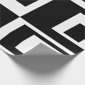 黒と白の抽象的な四角形の包装紙 ラッピングペーパー (角)