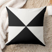 黒と白の抽象的な幾何学的図形 クッション (ブランケット)