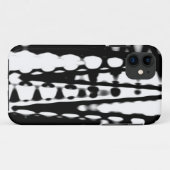 黒と白の抽象的な波のパターンのケース Case-Mate iPhoneケース (裏面(横))