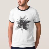 黒と白の抽象的な部族のタトゥーアートのヘッドドレス Tシャツ (正面)