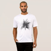 黒と白の抽象的な部族のタトゥーアートのヘッドドレス Tシャツ (正面フル)