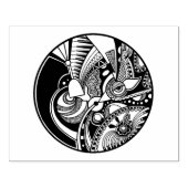 黒と白の抽象芸術ズンダラの円 ラバースタンプ (インプリント)