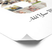 黒と白の数字8写真コラージュ フォトプリント            (角)