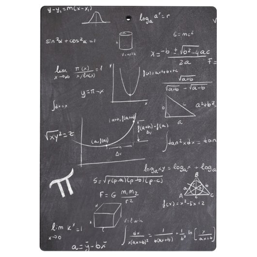 黒と白の数式の数式の数式先生 クリップボード (裏面)