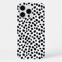 黒と白の斑点模様のiPhoneケース
