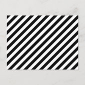 黒と白の斜めストライプ ポストカード (正面)