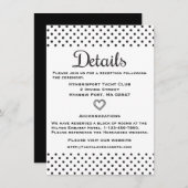 黒と白の方向 詳細 ポルカドット エンクロージャーカード (正面/裏面)