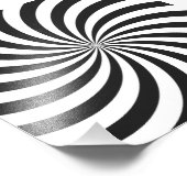 黒と白の旋回パターン フォトプリント            (角)