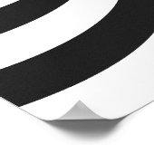 黒と白の旋回パターン ポスター (角)