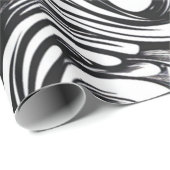 黒と白の旋回パターン ラッピングペーパー (ロールコーナー)