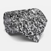 黒と白の旋回 ネクタイ (ロール)