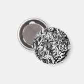 黒と白の旋回 マグネット (正面/裏面)