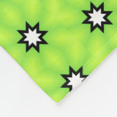 黒と白の星 フリースブランケット (角)