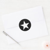 黒と白の星 ラウンドシール (封筒)