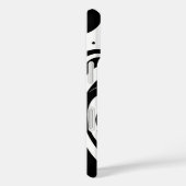 黒と白の曲線ケースメイトiPhoneケース Case-Mate iPhoneケース (裏面 / 右)