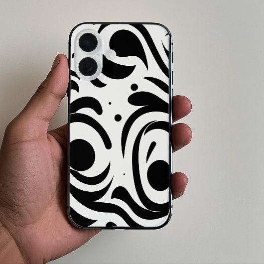 黒と白の曲線ケースメイトiPhoneケース Case-Mate iPhoneケース