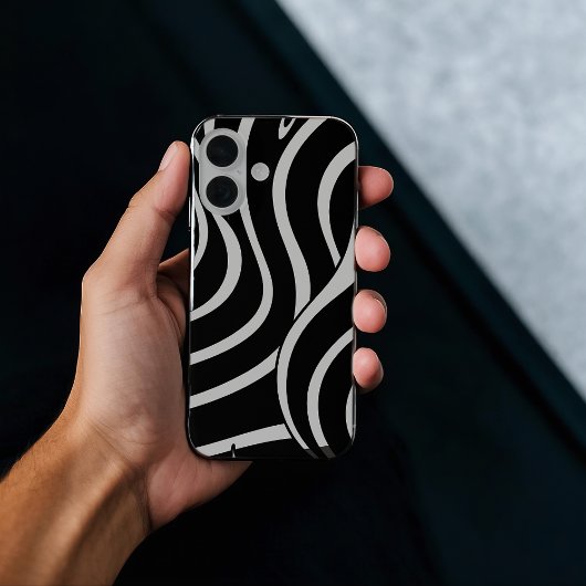 黒と白の曲線ケースメイトiPhoneケース Case-Mate iPhoneケース