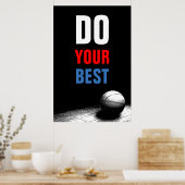 黒と白の最高のバスケットルを行う ポスター (キッチン)