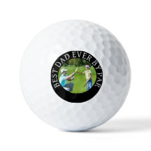 黒と白の最高のパパは常カスタムに写真のゴルフボール