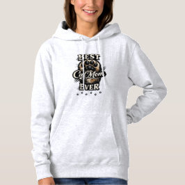 黒と白の最高の猫ママTシャツ パーカ