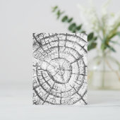 黒と白の木の幹コレクシコンテンポラリーョン ポストカード (スタンド正面)