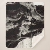 黒と白の木の根 シェルパブランケット (正面)