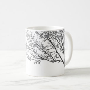 黒と白の枝 コーヒーマグカップ