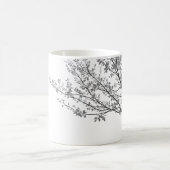 黒と白の枝 コーヒーマグカップ (中央)