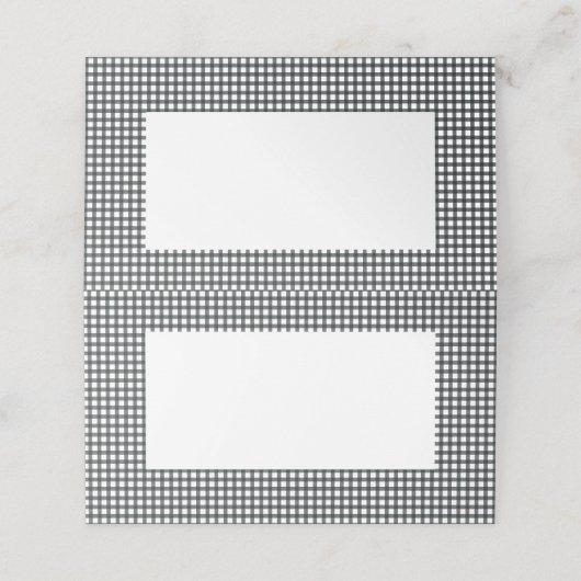 黒と白の格子縞市松模様にの模様 |祝日 プレイスカード (外部開封)