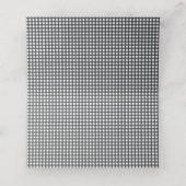 黒と白の格子縞市松模様にの模様 |祝日 プレイスカード (内部開封)