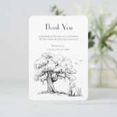 黒と白の森のクマ赤ちゃんシャワーありがとう サンキューカード (スタンド正面)