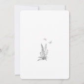 黒と白の森のクマ赤ちゃんシャワー招待状 招待状 (裏面)