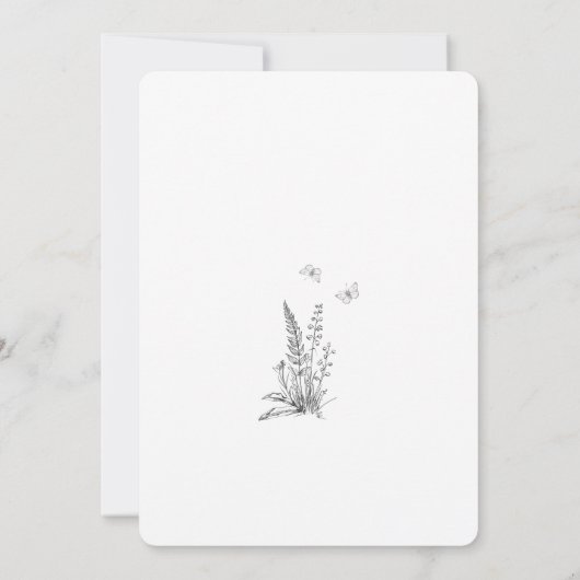 黒と白の森のクマ赤ちゃんシャワー招待状 招待状 (裏面)