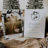 黒と白の水の色の家族の写真 シーズンカード