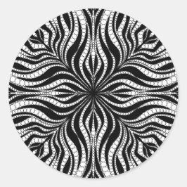 黒と白の水玉シール ラウンドシール