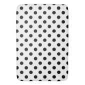 黒と白の水玉ドット バスマット (正面縦)