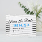 黒と白の水玉模様で日付カードを保存 セーブザデート (スタンド正面)